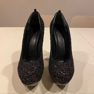 Jil Sander Black Platform Pump Heel size 36 6